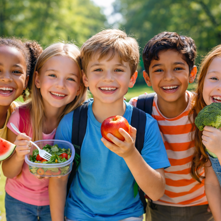 Healthy eating with happy kids