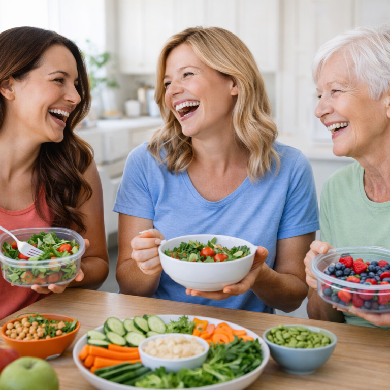 Healthy laughter and plant-based delights